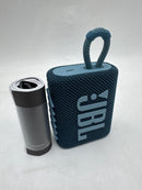 JBL GO 3 PORTABLE MINI BLUETOOTH SPEAKER BIG AUDIO PUNCHY BASS JBLGO3BLUAM - Like New