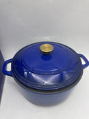 MÜELLERHOME MUELLER 6QT DUTCH OVEN, HEAVY DUTY CASSEROLE WITH LID - AQUA BLUE - Like New