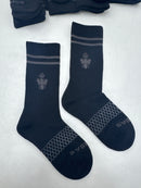 BOMBAS 5 PACK MENS CALF CREW SOCKS BLACK SMALL - BLACK - Like New