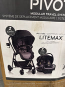 EVENFLO PIVOT MODULAR TRAVEL SYSTEM WITH LITEMAX INFANT CAR SEAT (Casual Gray) - Like New