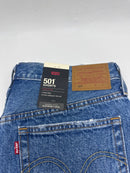 501 LEVI'S SHORTS HIGH RISE FITTED THROUGH THE HIP - SIZE: 30 - ATHENS BLUE - Brand New