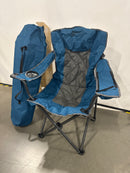 ARROWHEAD OUTDOOR Portable Folding Camping Quad Chair w/ 6-Can Cooler - Blue - Like New