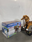 POWER PONY RIDING TOY - CHAMP ZUME V2: STEEL RIDE-ON ANIMAL, AGES 4+ - BROWN - Like New