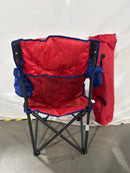 ARROWHEAD OUTDOOR PORTABLE FOLDING CAMPING QUAD CHAIR 6-CAN COOLER AMERICAN FLAG - Like New