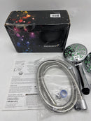 MICROBAN 2.3 GPM ANTIMICROBIAL/ANTI-CLOG 30 SETTING SHOWERHEAD, AQUA BLUE, 5523 - Like New