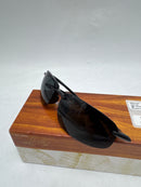 MAUI JIM HOOKIPA RECTANGLE SUNGLASSES - GLOSS BLACK/NEUTRAL - Scratch & Dent