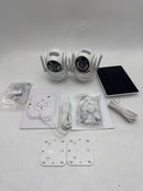 SEHMUA 2K Solar Security Cameras Wireless 2 Pack 360° View Pan RBX-S73 - White - Like New