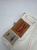 LEVI'S SIZE 27 WOMEN'S HIGH WAIST CONTRAST STITCH MOM SHORTS - ECRU ETHOS - Brand New