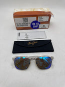 MAUI JIM KAWIKA FASHION SUNGLASSES 54MM CRYSTAL/BLUE HAWAII MJ-257-CRY/BLUHAW - Like New