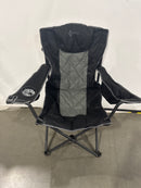 ARROWHEAD OUTDOOR PORTABLE FOLDING CAMPING CHAIR HEAVY-DUTY - BLACK - Like New