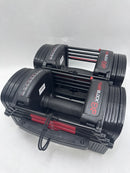 POWERBLOCK EXP ADJUSTABLE DUMBBELLS, STAGE 1, 5-50 LB, 503-00186-02 - BLACK/RED - Like New