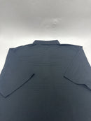 CUBAVERA SOLID TEXTURED POLO - SIZE: MEN L - JET BLACK - Brand New
