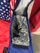 ARROWHEAD OUTDOOR PORTABLE FOLDING CAMPING QUAD CHAIR 6-CAN COOLER AMERICAN FLAG - Like New