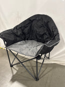 ARROWHEAD OUTDOOR OVERSIZED HEAVY-DUTY CLUB FOLDING CAMPING CHAIR Charcoal Black - Like New