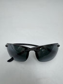 412-02 MAUI JIM BANYANS POLARIZED RIMLESS LARGE - GLOSS BLACK/NEUTRAL GRAY - Like New