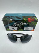 MAUI JIM MEN AND WOMEN'S BREAKWALL POLARIZED RIMLESS SUNGLASSES GLOSS BLACK - Like New