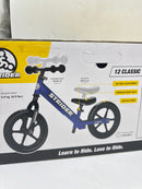 STRIDER CLASSIC 12" KIDS' BALANCE BIKE - BLUE - Brand New
