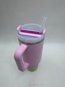 Stanley Quencher H2.0 Tumbler with Handle and Straw 40 oz Cherry Blossom - Like New