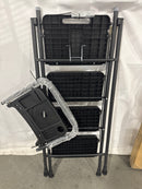 HBTOWER STEP LADDER FOLDING STEP STOOL WITH WIDE ANTI-SLIP PEDAL KQ0004 - BLACK - Like New
