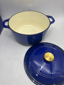 MÜELLERHOME MUELLER 6QT DUTCH OVEN, HEAVY DUTY CASSEROLE WITH LID - AQUA BLUE - Like New