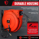 ReelWorks Mountable Retractable Air Hose Reel - 1/4" x 33'FT, 3' Ft Lead-In