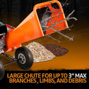 SuperHandy Compact Wood Chipper - 7HP Gas Engine, Adjustable Exit Chute, up to