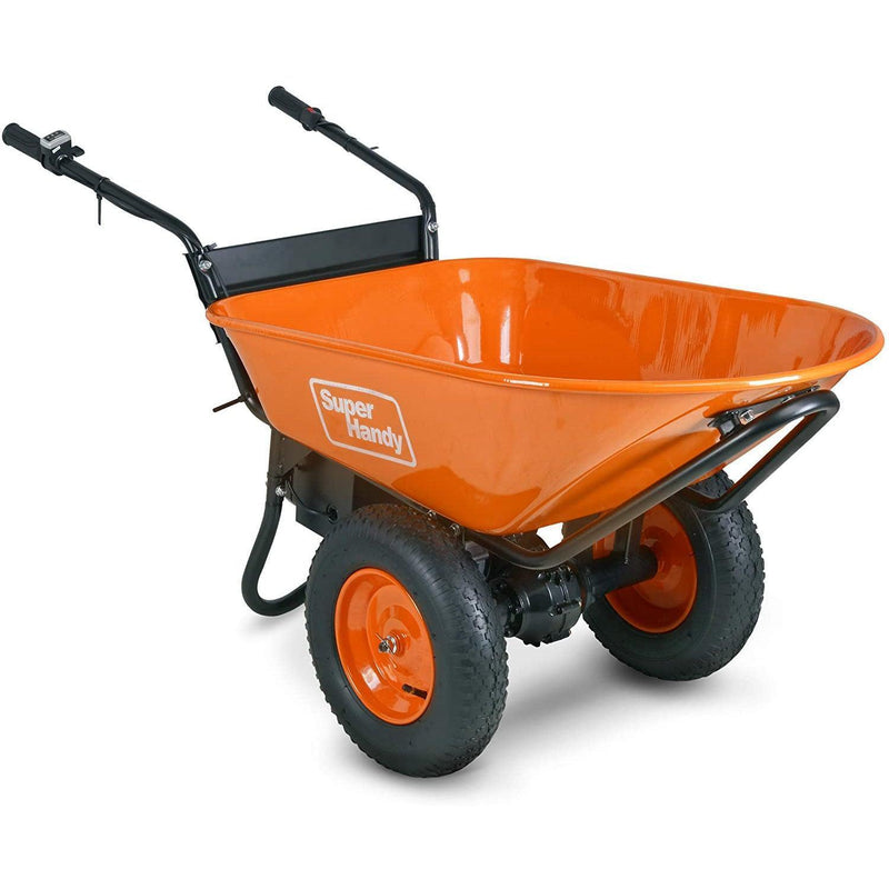 SuperHandy Electric Self-Propelled Wheelbarrow - 48V 2Ah Battery System, 330lb