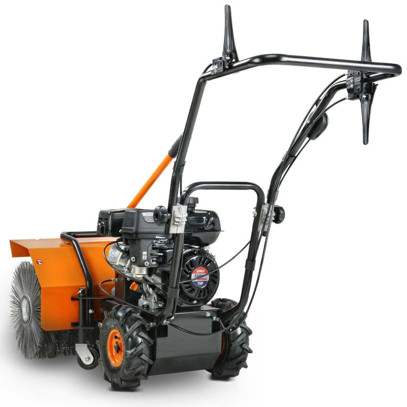 SuperHandy Heavy Duty Power Sweeper - 7HP Gas Engine, 23.5" Broom, For Dirt,