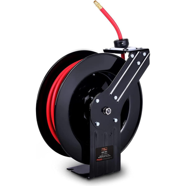 SuperHandy Industrial Retractable Air Hose Reel - 3/8" x  50'FT, 1/4" NPT