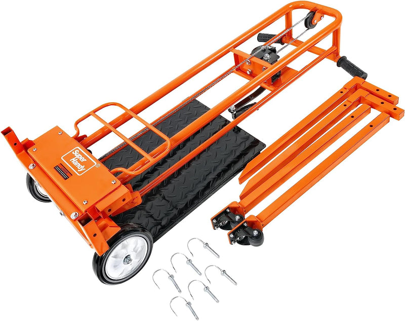 SuperHandy Material Lift / Warehouse Stacker 330Lb 40" Max Lift w/ 8" Wheels,