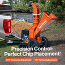 SuperHandy Towable Wood Chipper ?4 in. Chipping Capacity, 15HP Gas Engine