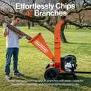 SuperHandy Towable Wood Chipper ?4 in. Chipping Capacity, 15HP Gas Engine