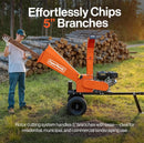 SuperHandy Towable Wood Chipper Shredder ?5 in. Chipping Capacity, 15HP Electric