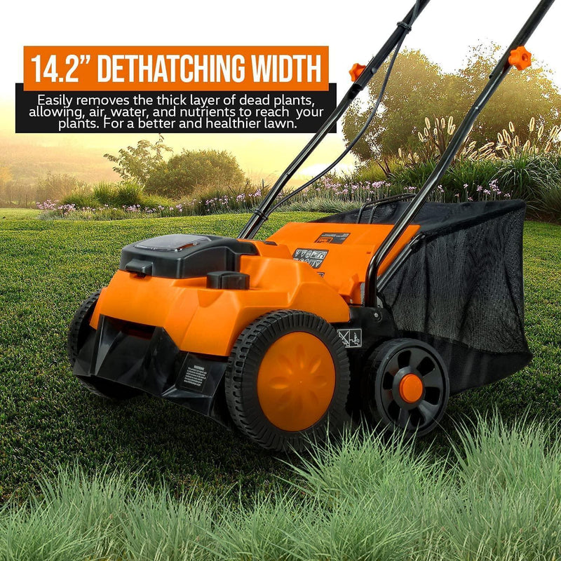 SuperHandy Walk-Behind Electric Scarifier & Dethatcher - For Lawn Aeration &