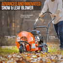 SuperHandy Walk-Behind Leaf Blower - 7HP 212CC Gas Engine 1500 CFM (Orange)